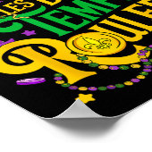Laissez Les Bon Temps Rouler Mardi Gras Beads Fleu Poster (Ecke)