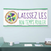 Laissez Les Bon Temps Rouler Mardi Gras King Cake Banner (Messe)