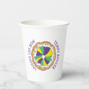 Laissez Les Bon Temps Rouler Mardi Gras King Cake Pappbecher
