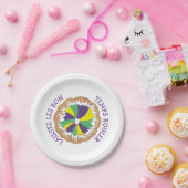 Laissez Les Bon Temps Rouler Mardi Gras King Cake Pappteller (Party)