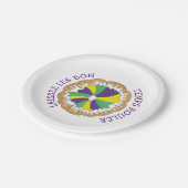 Laissez Les Bon Temps Rouler Mardi Gras King Cake Pappteller (Schrägansicht)