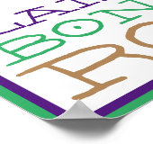 Laissez Les Bon Temps Rouler Mardi Gras King Cake Poster (Ecke)