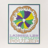 Laissez Les Bon Temps Rouler Mardi Gras King Cake Puzzle (Vertikal)