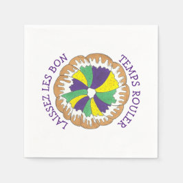Laissez Les Bon Temps Rouler Mardi Gras King Cake Serviette