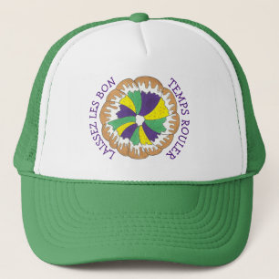 Laissez Les Bon Temps Rouler Mardi Gras King Cake Truckerkappe