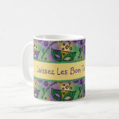 Laissez Les Bon Temps Rouler Mardi Gras Masks Kaffeetasse (Vorderseite Links)