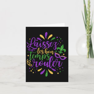 Laissez Les Bon Temps Rouler Mardi Gras New Orlean Karte