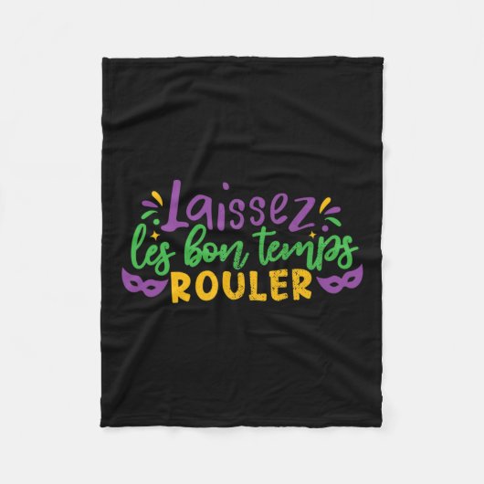 Laissez Les Bon Temps Rouler Mardi Gras Party Cost Fleecedecke (Vorderseite)