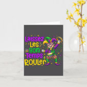 Laissez Les Bon Temps Rouler Matching Mardi Gras P Karte (Gelbe Blume)
