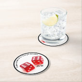 Laissez les Bon Temps Rouler mit Initialen Runder Pappuntersetzer (Vor Ort)