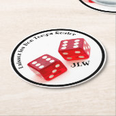 Laissez les Bon Temps Rouler mit Initialen Runder Pappuntersetzer (Angewinkelt)