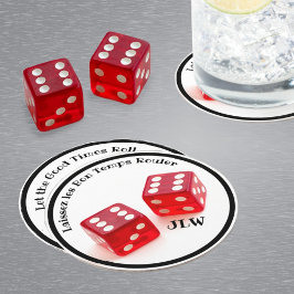 Laissez les Bon Temps Rouler mit Initialen Runder Pappuntersetzer