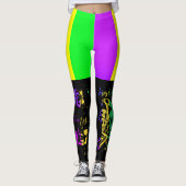 Laissez les bon temps rouler Typografie Mardi Gras Leggings (Vorderseite)