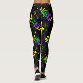 Laissez les bon temps rouler Typografie Mardi Gras Leggings (Rückseite)