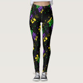 Laissez les bon temps rouler Typografie Mardi Gras Leggings (Vorderseite)
