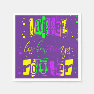 Laissez les bon temps rouler Typografie Mardi Gras Serviette
