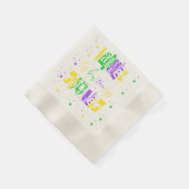 Laissez les bon temps rouler Typografie Mardi Gras Serviette (Ecke)