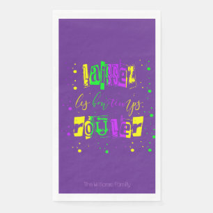 Laissez les bon temps rouler Typografie Mardi Gras Serviette