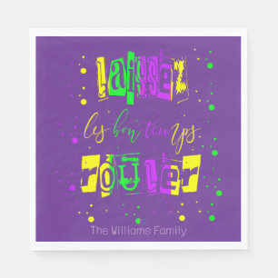 Laissez les bon temps rouler Typografie Mardi Gras Serviette