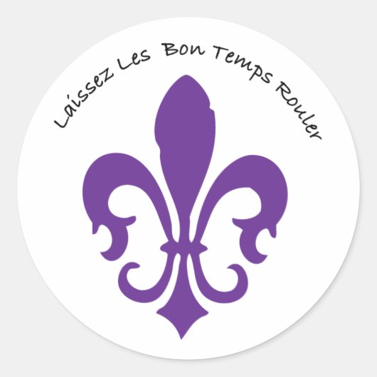 Laissez les bon temps rouller runder aufkleber (Vorderseite)