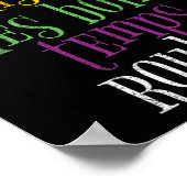 Laissez Les Bons Temps Rouler Mardi Gras Funny Poster (Ecke)