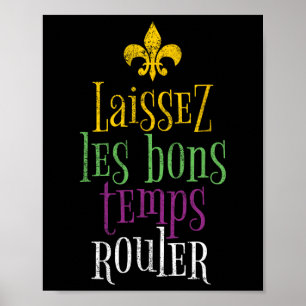 Laissez Les Bons Temps Rouler Mardi Gras Funny Poster