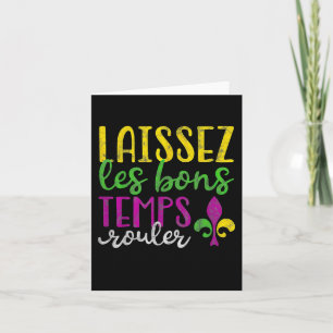 Laissez Les Bons Temps Rouler Mardi Gras Karte