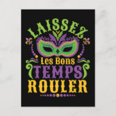 Laissez Les Bons Temps Rouler Mardi Gras Postkarte (Vorderseite)