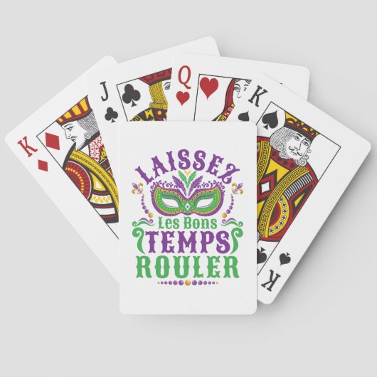 Laissez Les Bons Temps Rouler Mardi Gras Spielkarten (Rückseite)