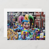 Laissez les Bons Temps Rouler Postcard Postkarte (Vorne/Hinten)