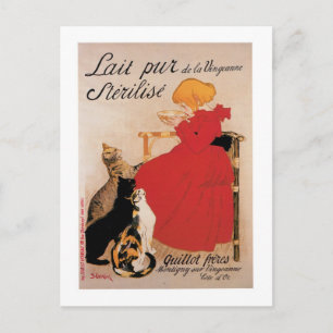 Lait Pur De La Uingeanne Vintages Getränk und Kuns Postkarte