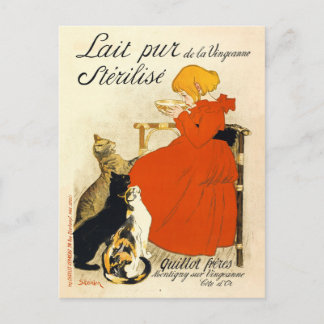 Lait pur de la Vingeanne stérilisé Vintage Poster Postkarte