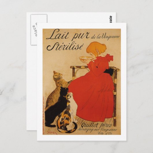 Lait Pur de la Vingeanne Sterilize Postkarte (Vorne/Hinten)