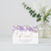 Laivender gold-ink Wedding Website-Abschlusskarte Begleitkarte (Stehend Vorderseite)
