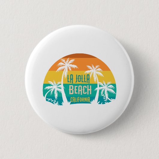 LaJolla Beach Retro Button (Vorderseite)