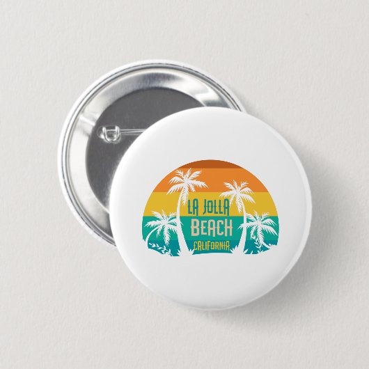 LaJolla Beach Retro Button (Vorne & Hinten)