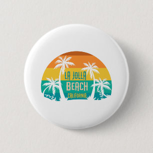 LaJolla Beach Retro Button