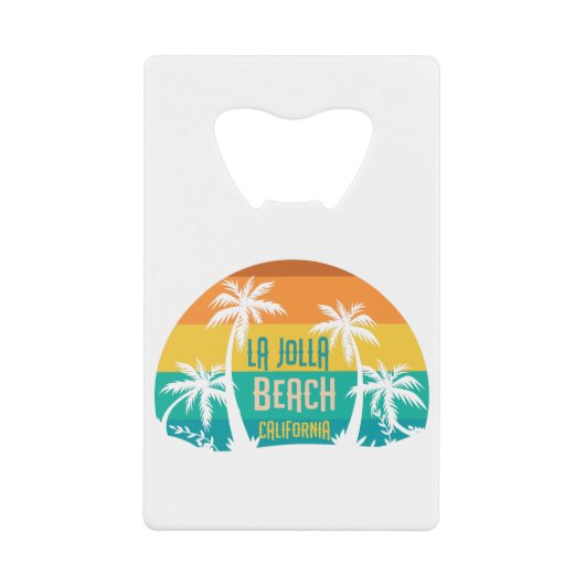 LaJolla Beach Retro Geldbeutel Flaschenöffner (Vorderseite)