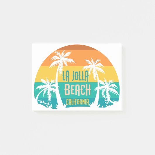 LaJolla Beach Retro Post-it Klebezettel (Vorderseite)
