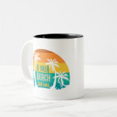 LaJolla Beach Retro Zweifarbige Tasse (Vorderseite Links)