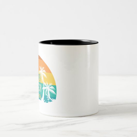 LaJolla Beach Retro Zweifarbige Tasse (Mittel)