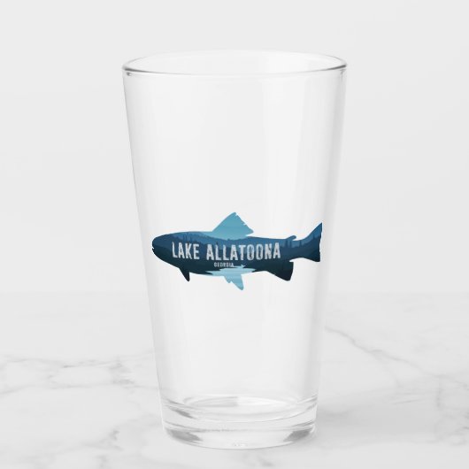 Lake Allatoona Georgia Fish Glas (Vorderseite)