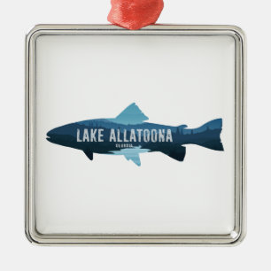 Lake Allatoona Georgia Fish Ornament Aus Metall