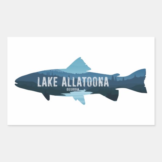 Lake Allatoona Georgia Fish Rechteckiger Aufkleber (Vorderseite)