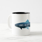 Lake Allatoona Georgia Fish Zweifarbige Tasse (Vorderseite Links)