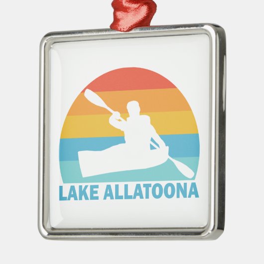 Lake Allatoona Georgia Kayak Ornament Aus Metall (Links)
