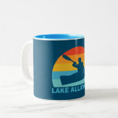 Lake Allatoona Georgia Kayak Zweifarbige Tasse (Vorderseite Links)