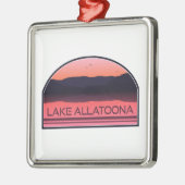 Lake Allatoona Georgia Red Sunrise Ornament Aus Metall (Links)