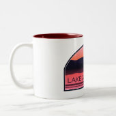 Lake Allatoona Georgia Red Sunrise Zweifarbige Tasse (Links)