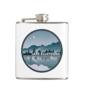 Lake Allatoona Georgia Reflection Flachmann (Vorderseite)